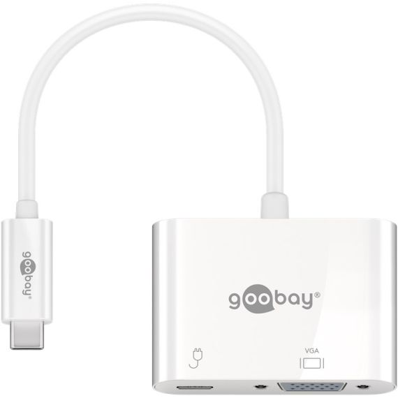 Adattatore USB-C a VGA, PD, bianco WE62107 Goobay