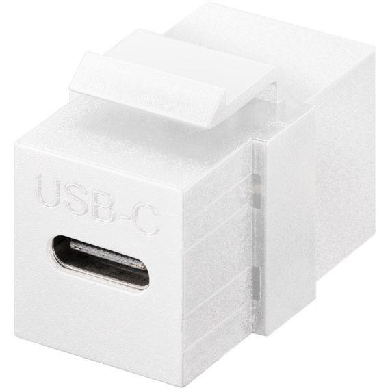 Modulo Keystone connettore USB-C, USB 3.2 Gen 2 (10 Gbit/s), bianco WE61262 Goobay