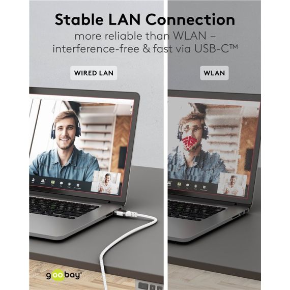 Cavo Ethernet da USB-C 3.1 a RJ45, 3 m WE74177 Goobay