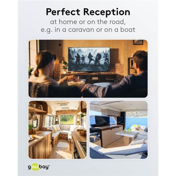 Mini antenna magnetica passiva DVB-T2 (HD) WE67090 Goobay