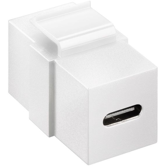 Modulo Keystone connettore USB-C, USB 3.2 Gen 2 (10 Gbit/s), bianco WE61262 Goobay
