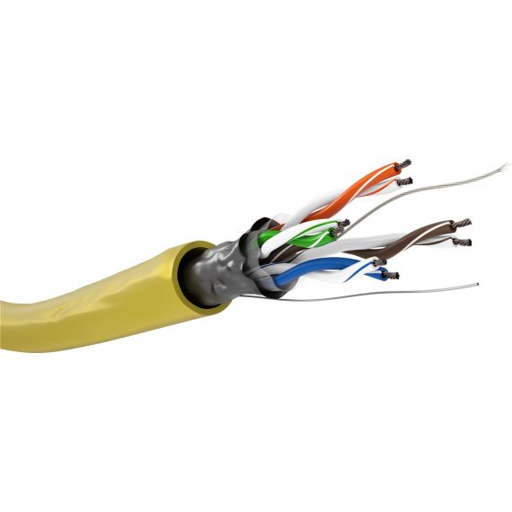 CAT 5e Cavo di rete, F/UTP, 100 m, giallo WE93266 Goobay