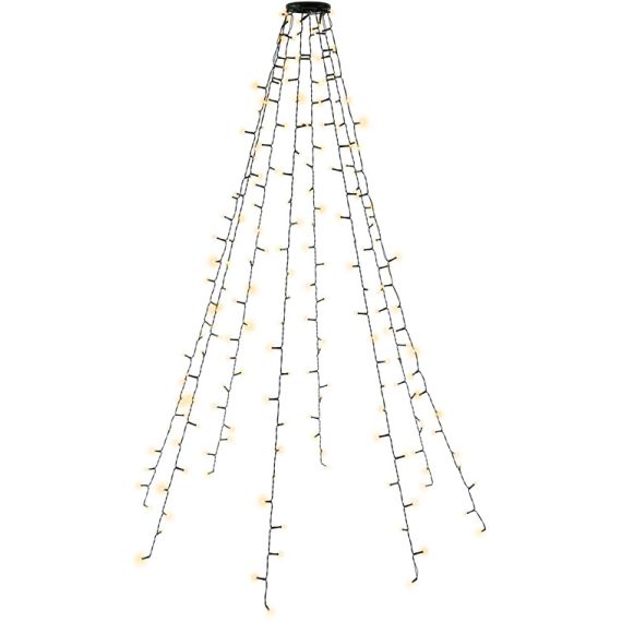200 LED mantello di luci con anello per albero di Natale, 8x 1,5 m WE60385 Goobay