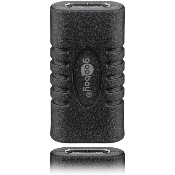 Adattatore da USB-C a USB-C, accoppiamento, nero WE45401 Goobay