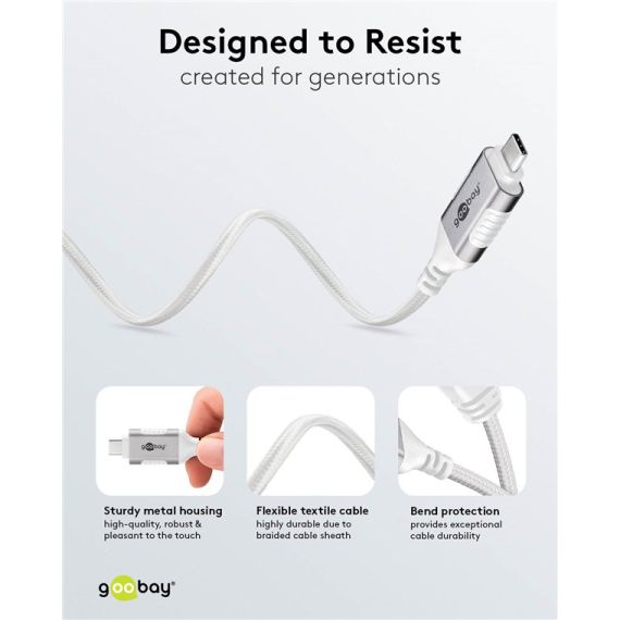 Cavo Ethernet da USB-C 3.1 a RJ45, Slim, 1 m WE74385 Goobay