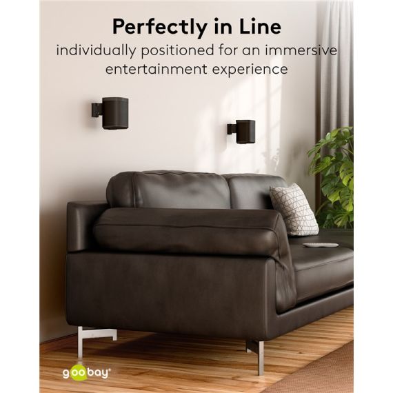 Supporto a parete per altoparlanti One Sound Flex, nero WE70829 Goobay