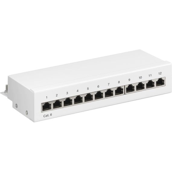 CAT 6 pannello patch mini/desktop, 12 porte (1 U) WE62070 Goobay