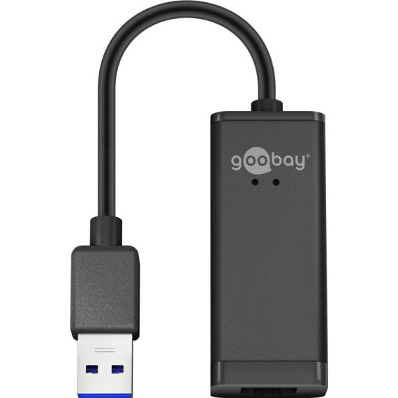 USB 3.0 adattatore di rete Gigabit Ethernet, nero WE39038 Goobay