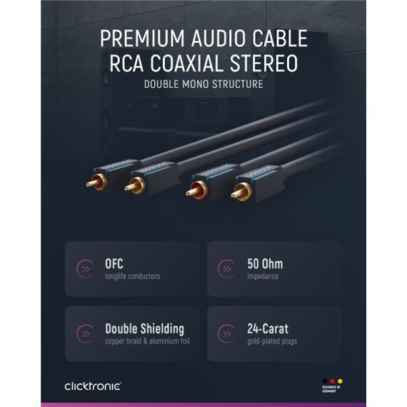 Cavo RCA, stereo WE70381 Clicktronic