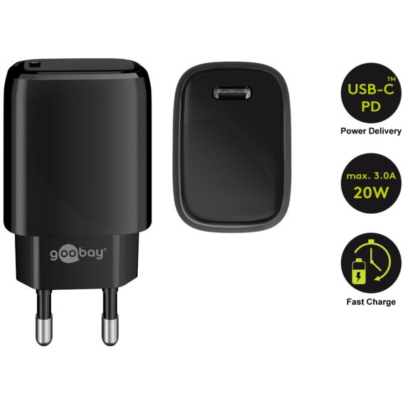 Set di ricarica Lightning/USB-C PD (20 W) WE58401 Goobay
