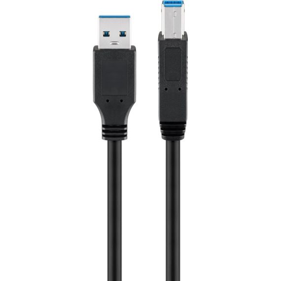 Cavo USB 3.0 con USB-B, nero WE93655 Goobay