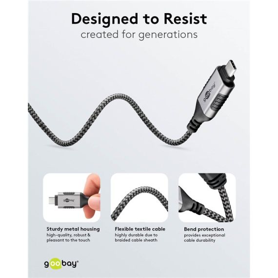 Cavo Ethernet da USB-C 3.1 a RJ45, Slim, 7,5 m WE74406 Goobay