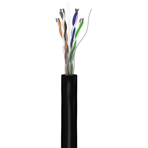 CAT 6 cavo di rete per esterni, U/UTP, nero WE57293 Goobay