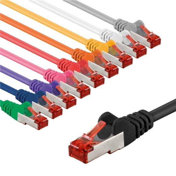 CAT 6 cavo patch, S/FTP (PiMF), 5 m, kit di 10 colori WE69815 Goobay