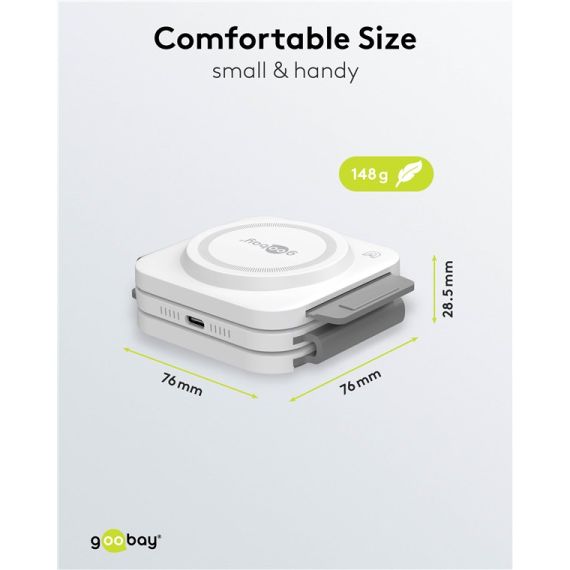 Caricatore senza fili 3in1, pieghevole, 15 W WE65312 Goobay