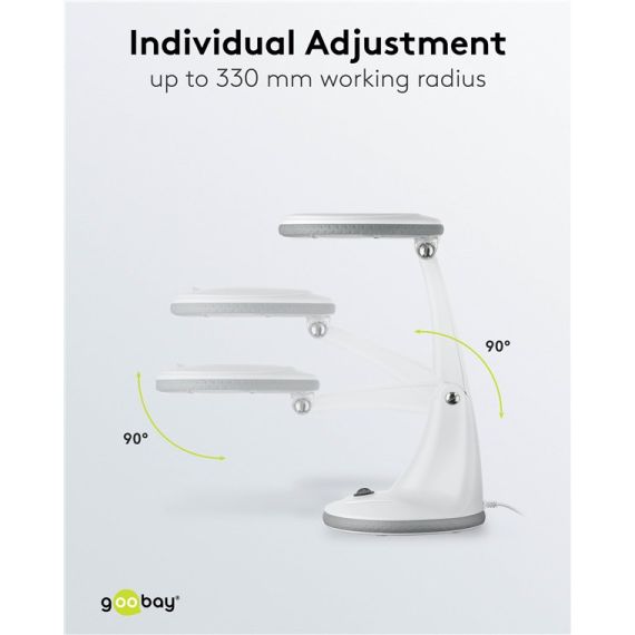 LED lampada d'ingrandimento da tavolo, 6 W, bianco WE60366 Goobay