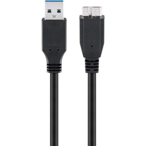 Cavo USB 3.0 con Micro-B, nero WE95169 Goobay