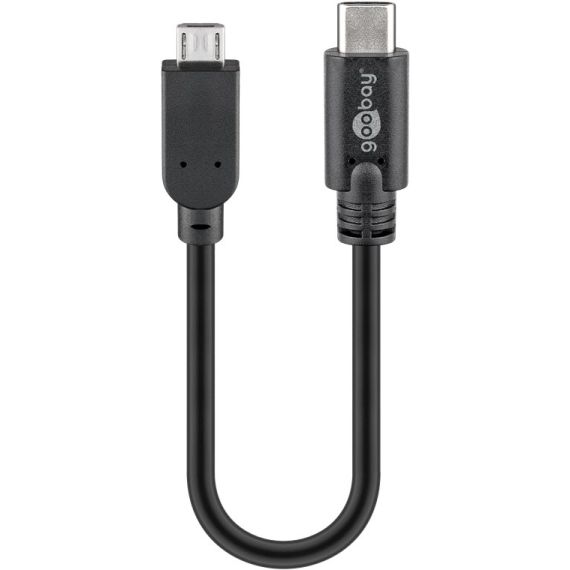 Cavo USB 2.0 da USB-C a Micro-B 2.0, nero WE44758 Goobay