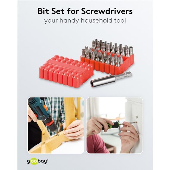 Set di punte, 33 pezzi WE77044 Fixpoint