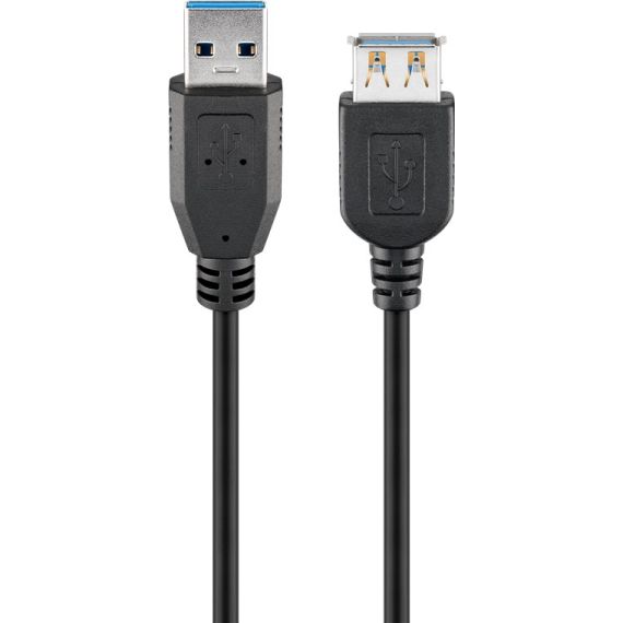 Cavo prolunga USB 3.0, 1,8 m, nero WE43998 Goobay