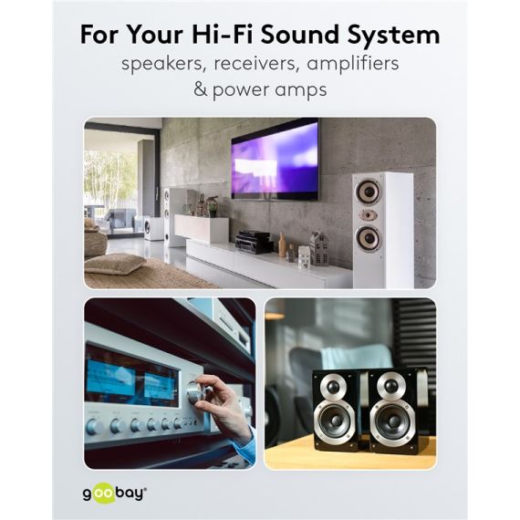 Cavo dell'altoparlante rosso;nero WE15024 Goobay