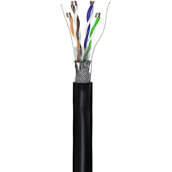 CAT 5e cavo di rete per esterni, SF/UTP, nero WE57296 Goobay