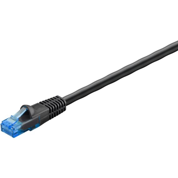 CAT 6A/6A cavo patch per uso esterno, U/UTP, nero WE55437 Goobay