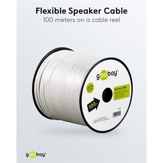 Cavo dell'altoparlante bianco WE15101 Goobay