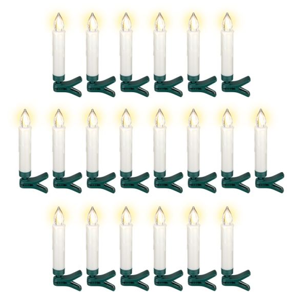 20 candele senza fili per l'albero di Natale a LED incl. 20x AAA (LR03) WE75258 Goobay