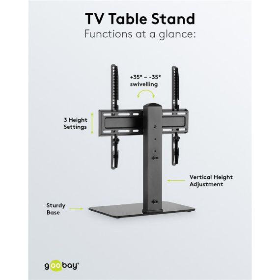 Supporto TV da tavolo Basic Fix WE58524 Goobay