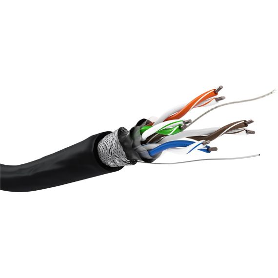 CAT 5e cavo di rete per esterni, SF/UTP, nero WE57296 Goobay