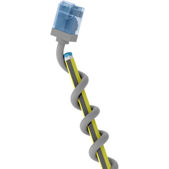 CAT 6A cavo patch ultra-flessibile, slim, U/UTP, grigio WE74228 Goobay