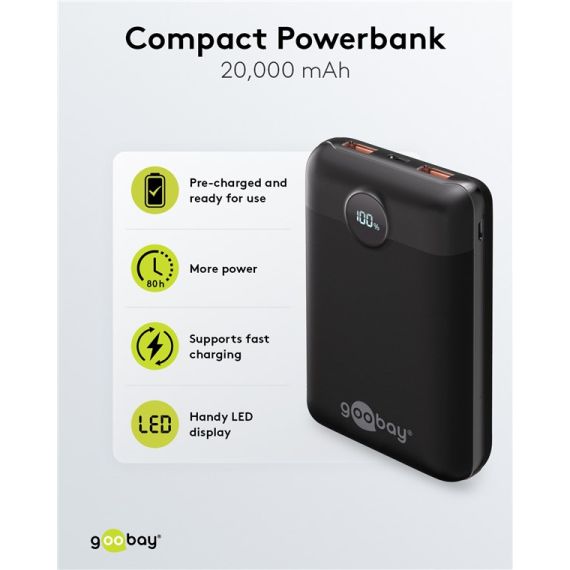 Power bank 20.000 mAh WE65869 Goobay