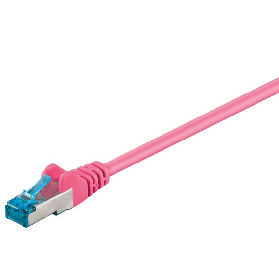 CAT 6A cavo patch, S/FTP (PiMF), magenta, 7,5 m WE93850 Goobay