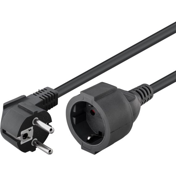 Prolunga contatto di terra, 3 m, nero WE93093 Goobay
