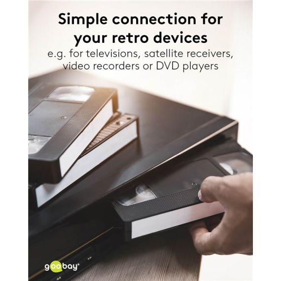 Cavo di collegamento Scart, placcato nickel, ø 7 mm WE50177 Goobay