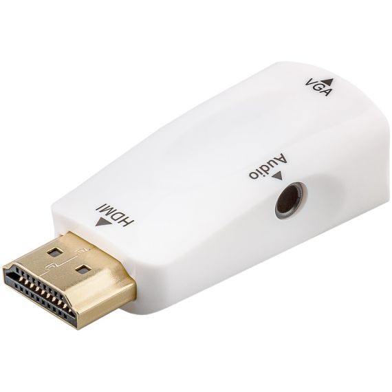 Adattatore compatto HDMI/VGA con audio, dorato WE44793 Goobay