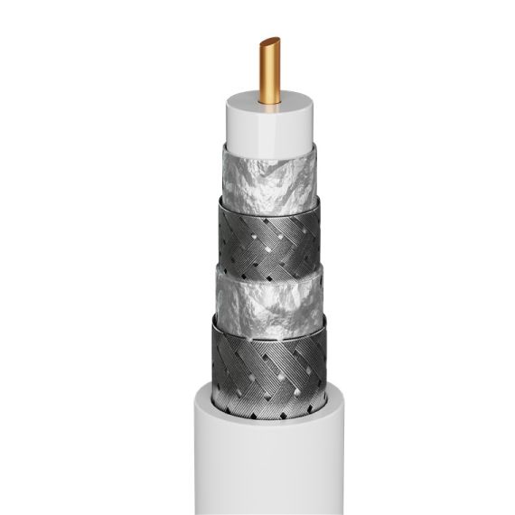 Cavo antenna TV (135 dB), 4x schermato WE70346 Goobay
