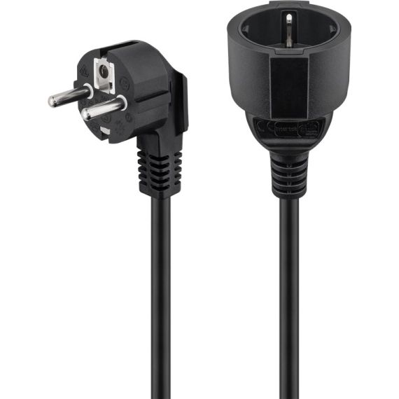 Prolunga contatto di terra, 3 m, nero WE93093 Goobay