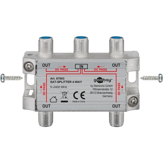 Distributore SAT, 4 pezzi WE67003 Goobay