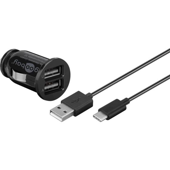 Dual USB set di ricarica per auto USB-C, USB-A (12 W) WE58820 Goobay