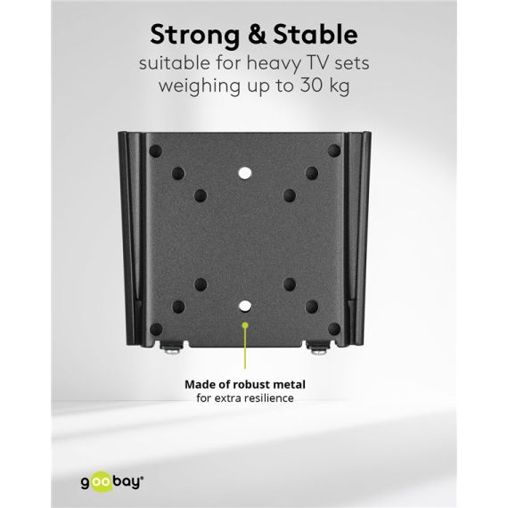 Supporto a parete per TV Caravan FIXED (S), nero WE74414 Goobay