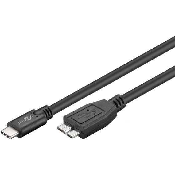 Cavo da USB-C a micro B 3.0, nero WE44766 Goobay