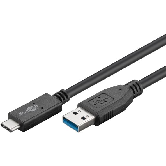 Cavo USB-C, USB 3.2 Gen 2, 3 A, 1 m, nero WE41074 Goobay