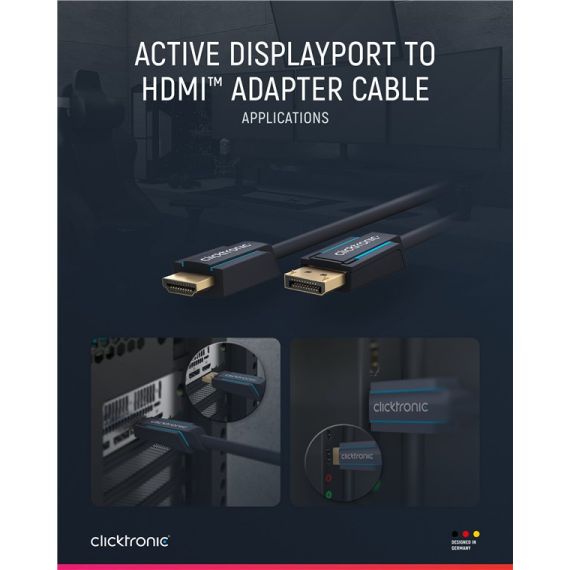Cavo adattatore da DisplayPort a HDMI attivo WE44927 Clicktronic