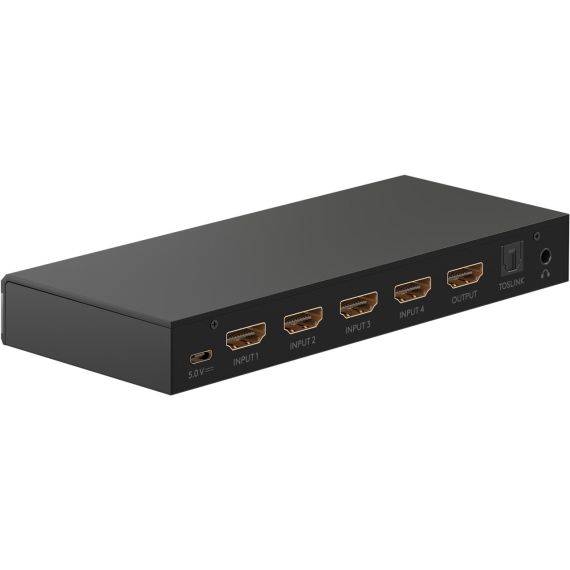 Commutatore HDMI switch da 4 a 1 con uscita audio WE58490 Goobay