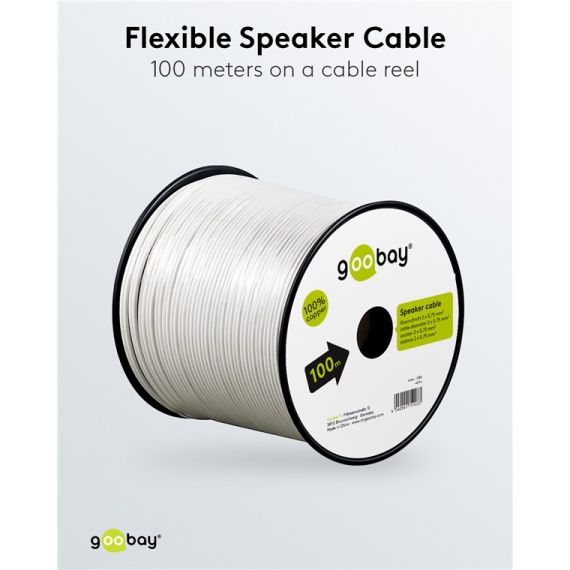 Cavo dell'altoparlante bianco WE15103 Goobay