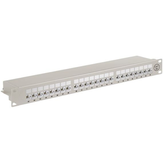 CAT 6a pannello patch da 19 pollici (48,3 cm), 24 porte (1 U) WE90855 Goobay