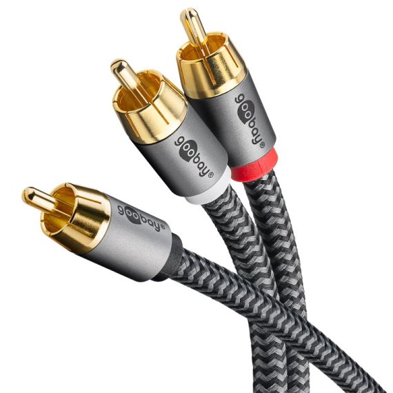 Cavo 1 a 2 RCA, [TechdatCableLunghezza del cavo] m WE65301 Goobay