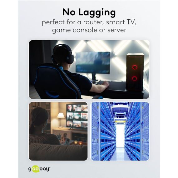 Cavo patch RJ45 con cavo grezzo CAT 8.1 S/FTP, AWG 26, bianco WE61108 Goobay